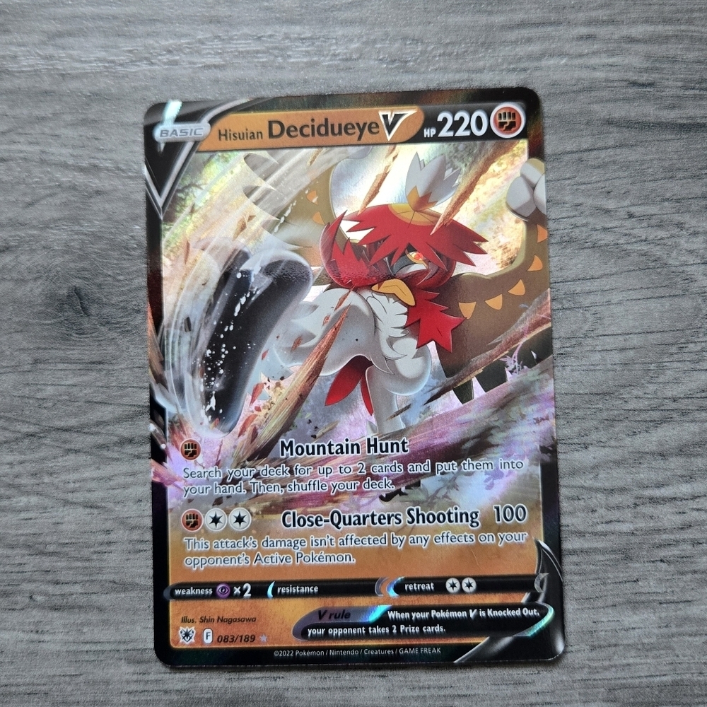 Hisuian Decidueye V #83 Pokemon Astral Radiance Holo Card